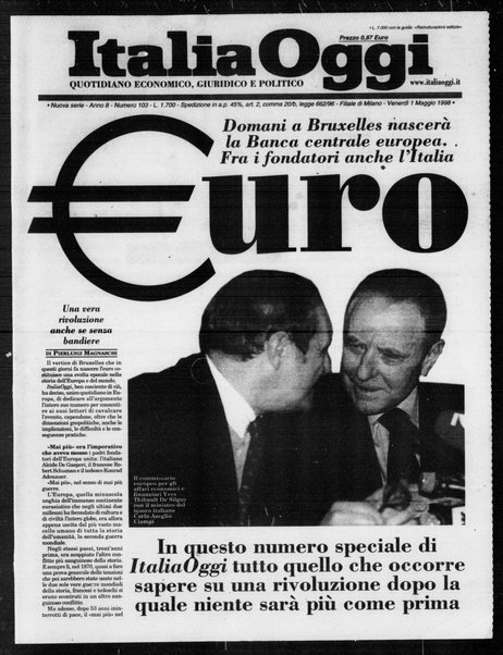 Italia oggi : quotidiano di economia finanza e politica